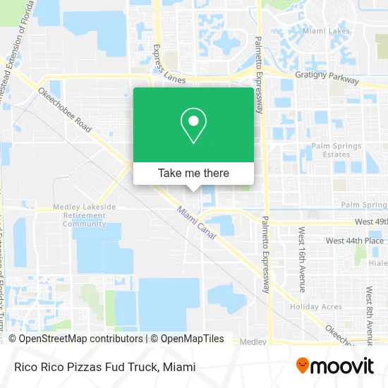 Rico Rico Pizzas Fud Truck map