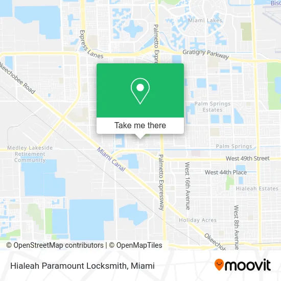 Hialeah Paramount Locksmith map