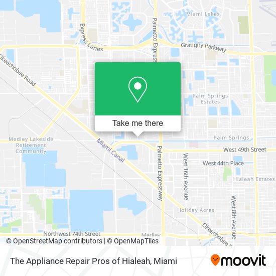 Mapa de The Appliance Repair Pros of Hialeah