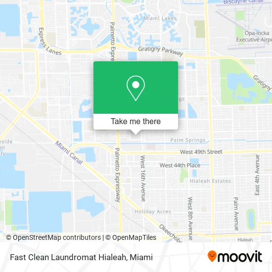 Fast Clean Laundromat Hialeah map