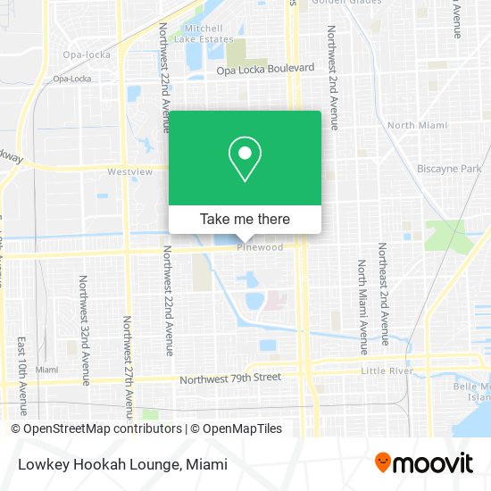 Mapa de Lowkey Hookah Lounge