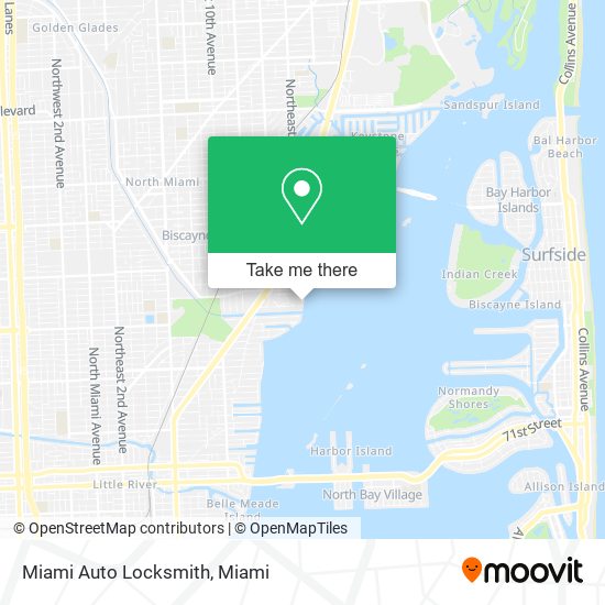 Mapa de Miami Auto Locksmith