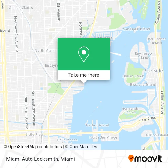 Miami Auto Locksmith map