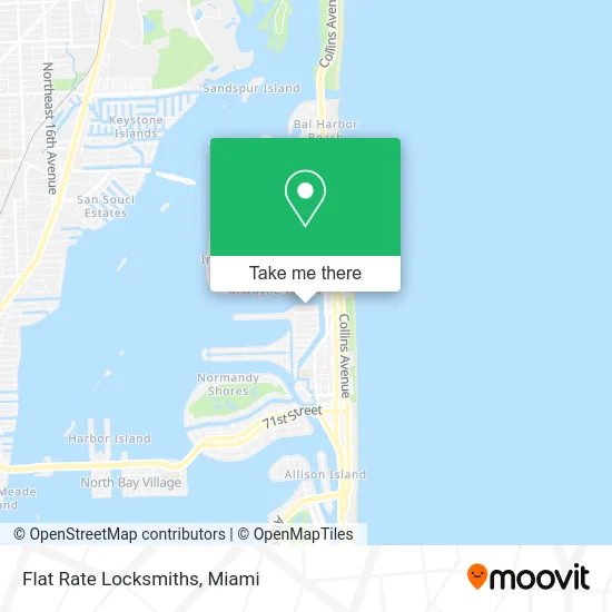 Flat Rate Locksmiths map