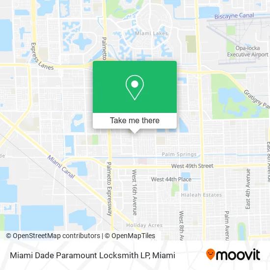 Miami Dade Paramount Locksmith LP map