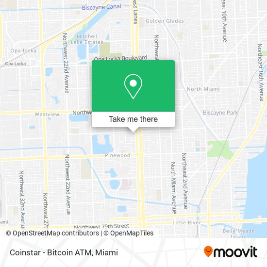 Mapa de Coinstar - Bitcoin ATM