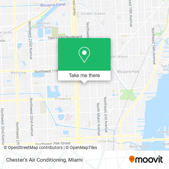 Chester's Air Conditioning map