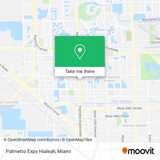 Palmetto Expy Hialeah map