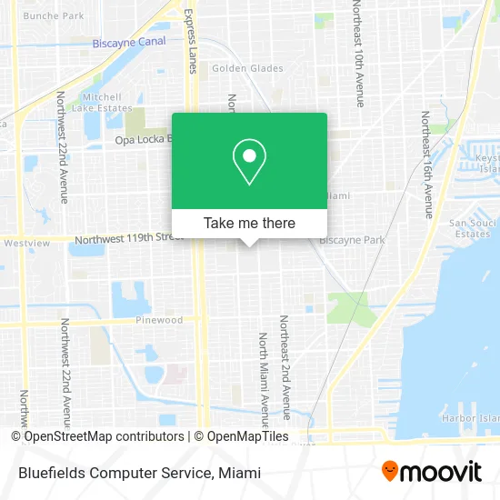 Bluefields Computer Service map