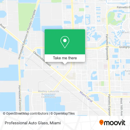 Professional Auto Glass map