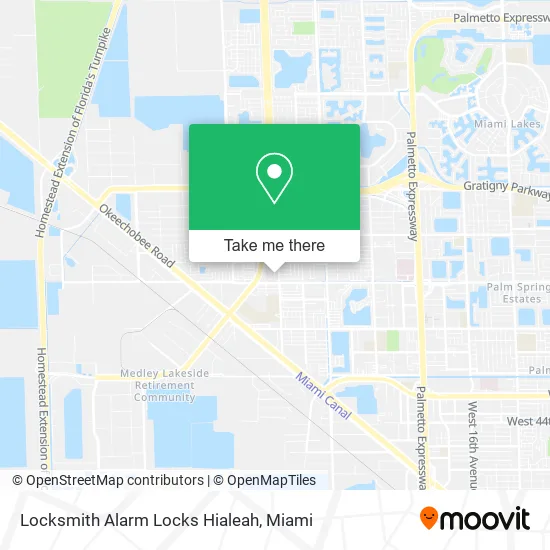 Locksmith Alarm Locks Hialeah map