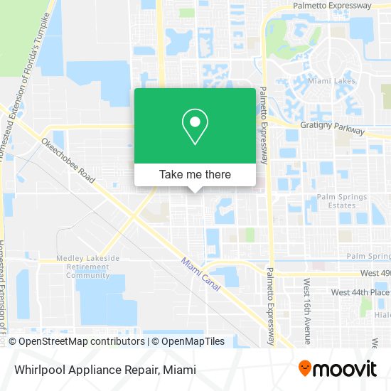 Whirlpool Appliance Repair map