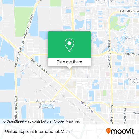 United Express International map