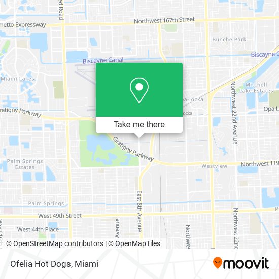 Mapa de Ofelia Hot Dogs
