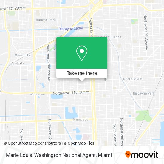 Marie Louis, Washington National Agent map