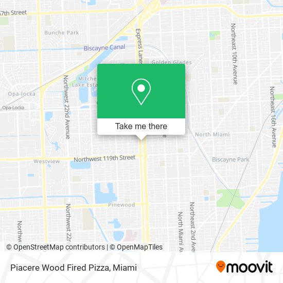 Mapa de Piacere Wood Fired Pizza
