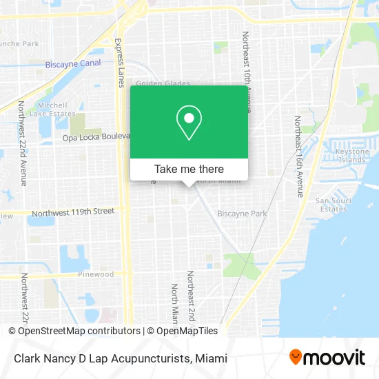 Clark Nancy D Lap Acupuncturists map