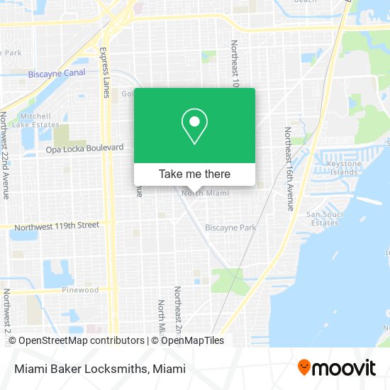 Mapa de Miami Baker Locksmiths