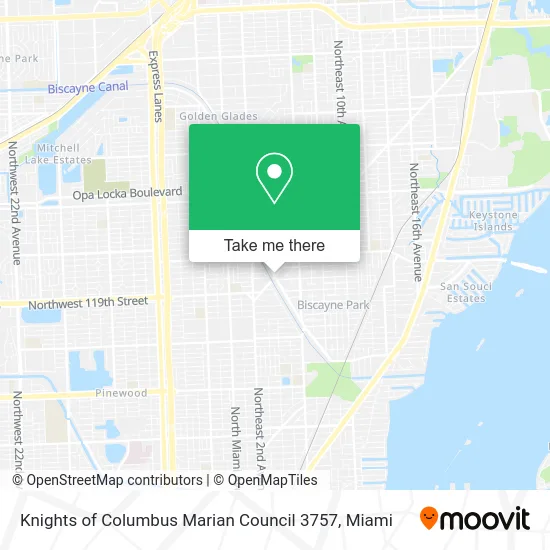 Knights of Columbus Marian Council 3757 map