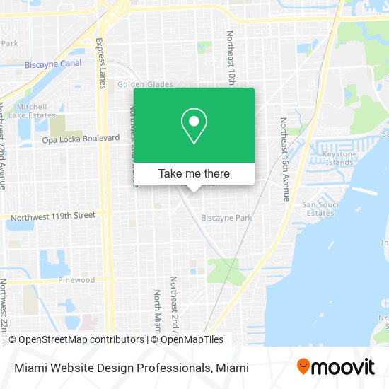 Miami Website Design Professionals map