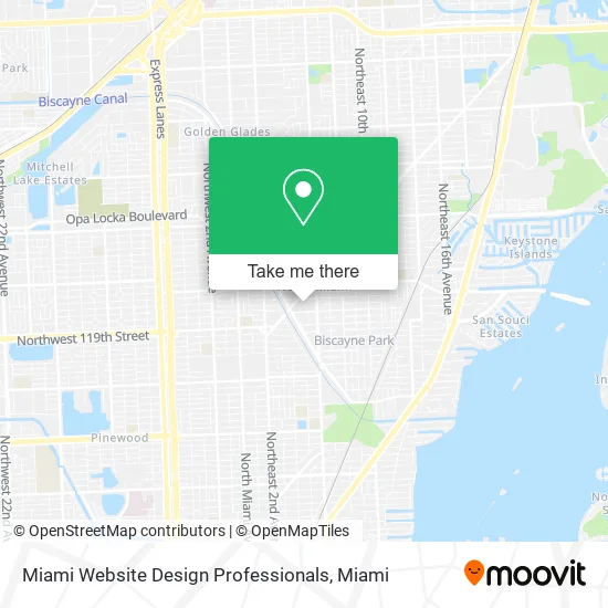 Miami Website Design Professionals map