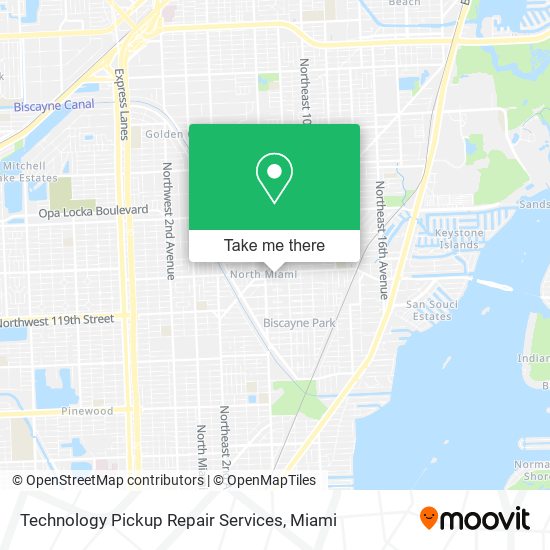 Technology Pickup Repair Services map
