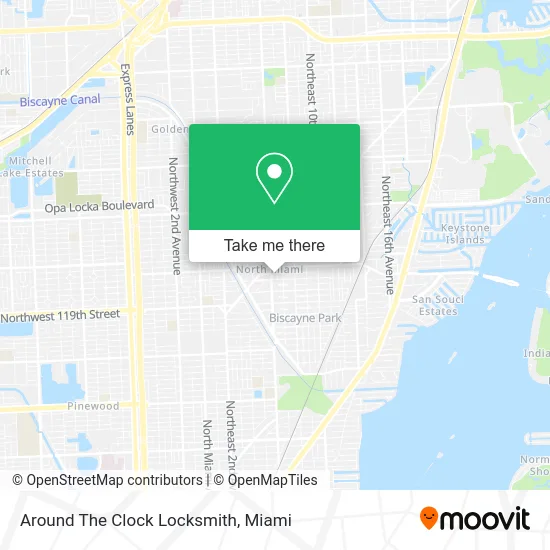 Around The Clock Locksmith map