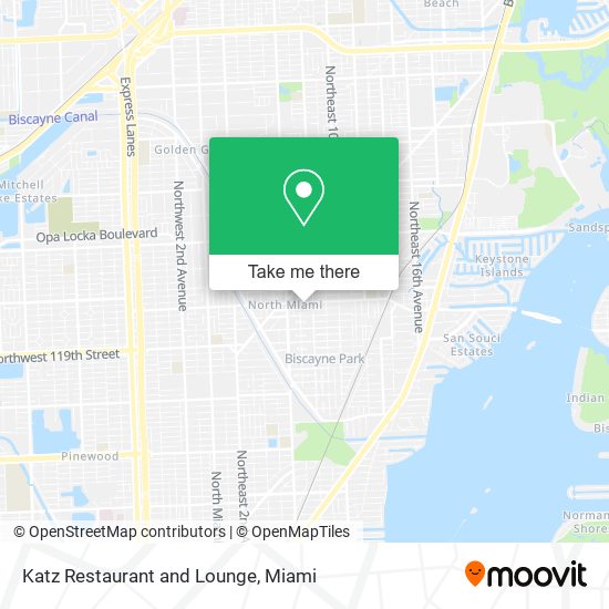 Mapa de Katz Restaurant and Lounge
