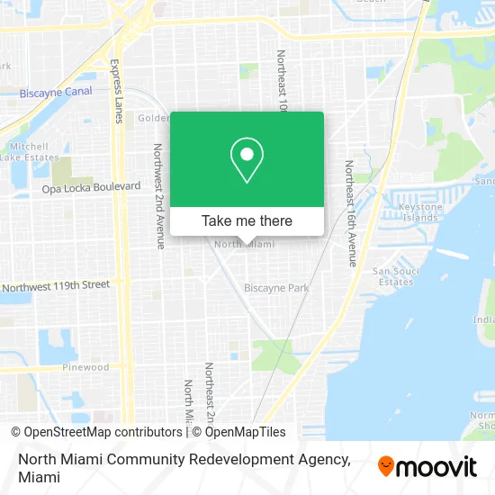 North Miami Community Redevelopment Agency map