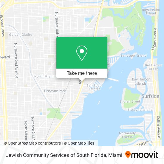 Jewish Community Services of South Florida map