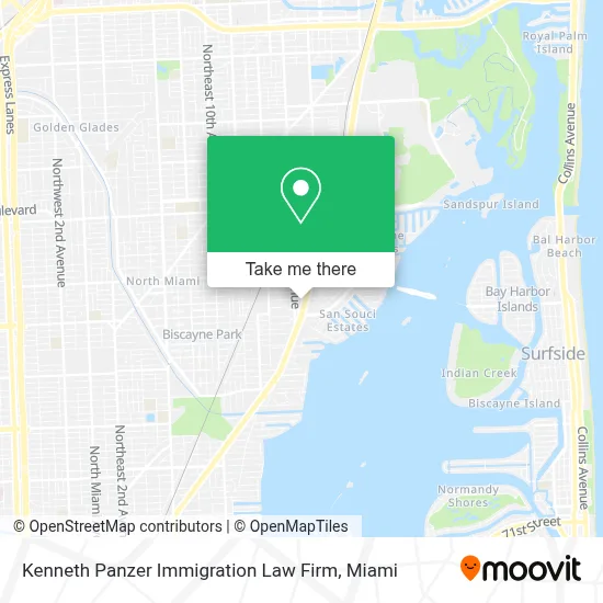 Kenneth Panzer Immigration Law Firm map