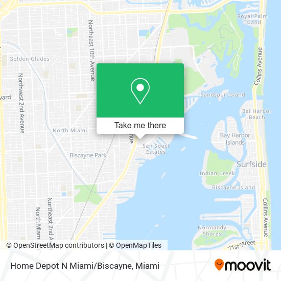Home Depot N Miami/Biscayne map