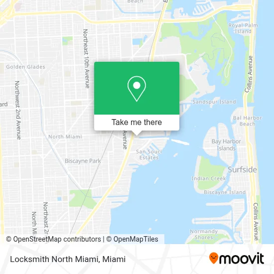 Locksmith North Miami map