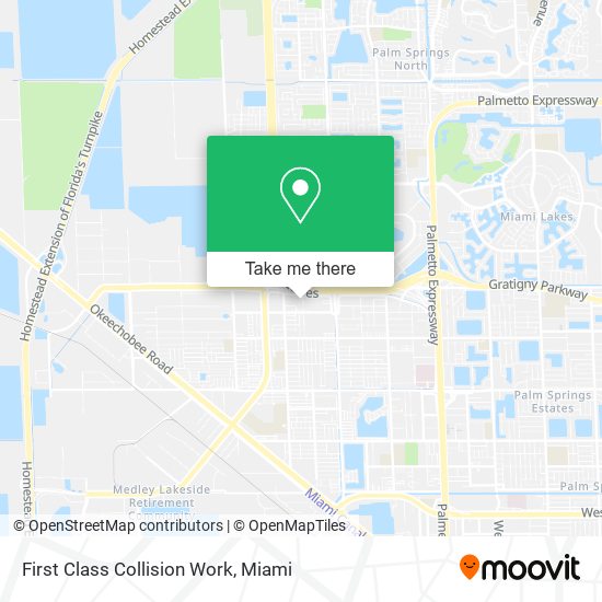 First Class Collision Work map