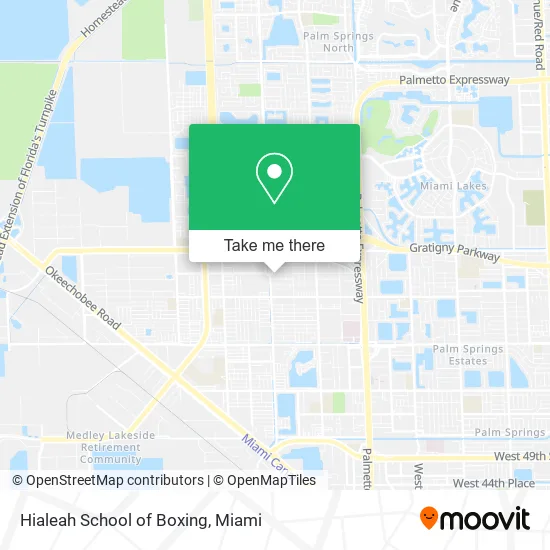 Hialeah School of Boxing map