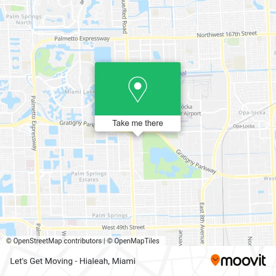 Let's Get Moving - Hialeah map