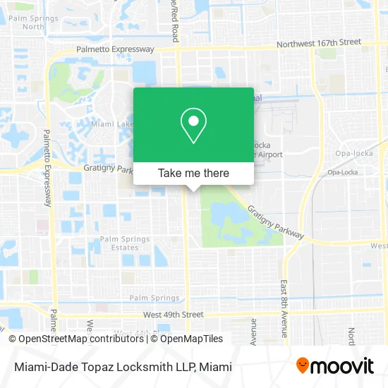Miami-Dade Topaz Locksmith LLP map