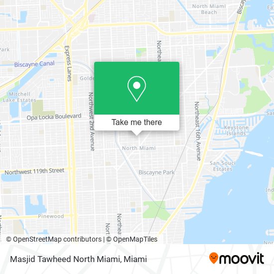 Masjid Tawheed North Miami map