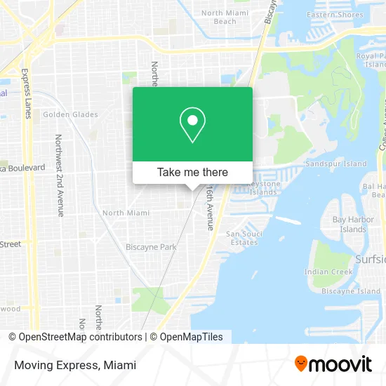 Moving Express map