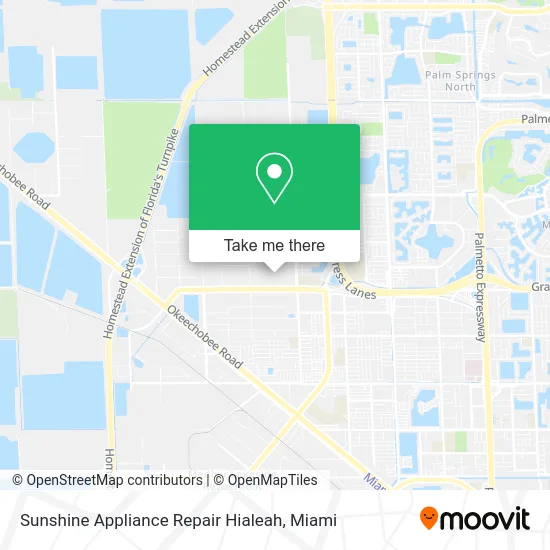 Sunshine Appliance Repair Hialeah map