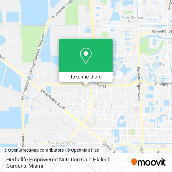 Herbalife Empowered Nutrition Club Hialeah Gardens map