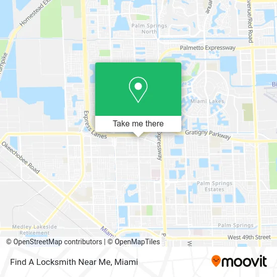 Find A Locksmith Near Me map