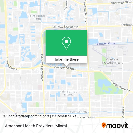 Mapa de American Health Providers