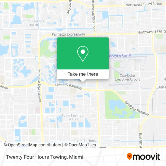 Twenty Four Hours Towing map