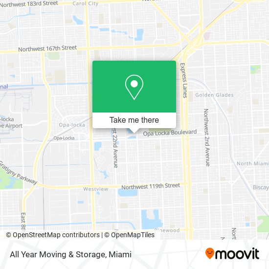 Mapa de All Year Moving & Storage