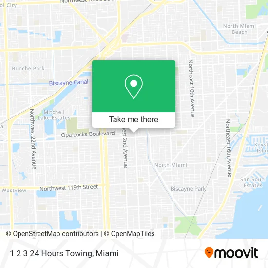 1 2 3 24 Hours Towing map