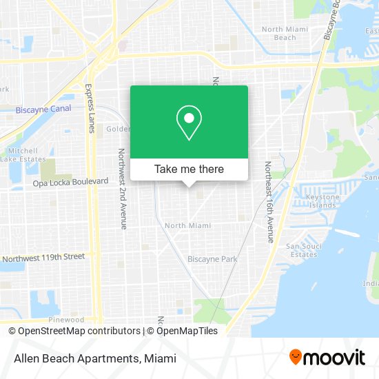 Allen Beach Apartments map