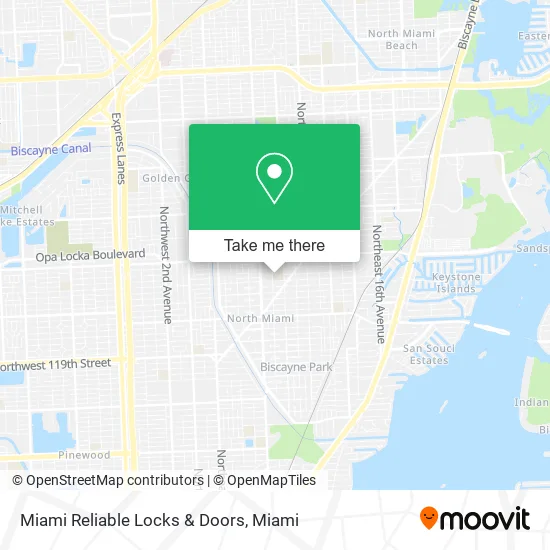 Miami Reliable Locks & Doors map