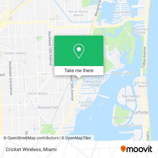 Mapa de Cricket Wireless