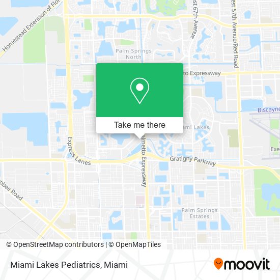 Miami Lakes Pediatrics map